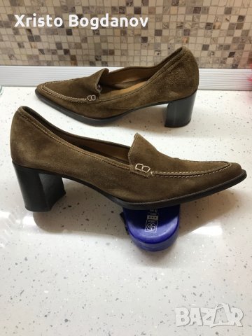 Дамски велурени обувки на ток ,,DONNA CAROLINA” номер 37, снимка 2 - Дамски обувки на ток - 30086059