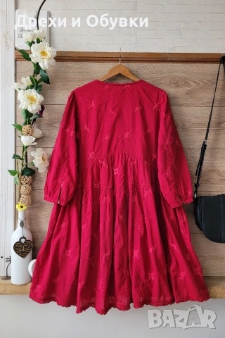 Разкроена рокля памучна материя , снимка 9 - Рокли - 54091892