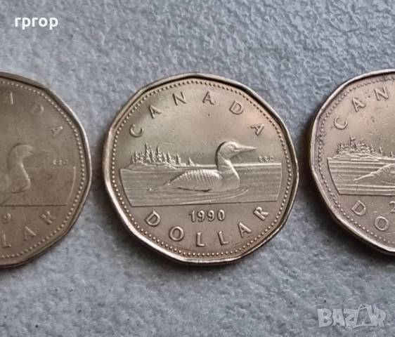 Канада . 1 долар .  3 бройки  по 1 долар . Различна Кралица., снимка 6 - Нумизматика и бонистика - 41411121