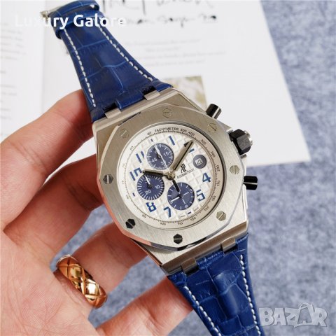 Мъжки часовник Audemars Piguet Royal Oak Offshore Navy Blue Chronographс кварцов механизъм, снимка 4 - Мъжки - 37648712