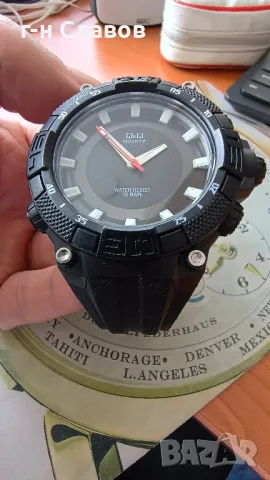 Мъжки часовник Q&Q (Citizen watch)! Водоустойчивост 10 ATM! произведен от Citizen Watch Co., Ltd. , снимка 6 - Мъжки - 50375210
