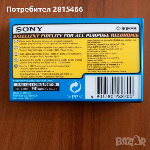 Лот 5бр. НОВИ аудио касети/ касетки SONY, снимка 16 - Декове - 47988067