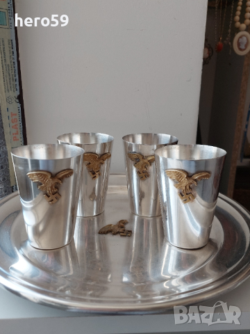 WW2-Немски посребрен сервиз подарен на летец офицер , снимка 1