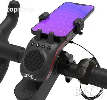 Чисто Нова Мултифункционална стойка за телефон за велосипед UPPEL 10-в-1 Bluetooth колонка LED фар..