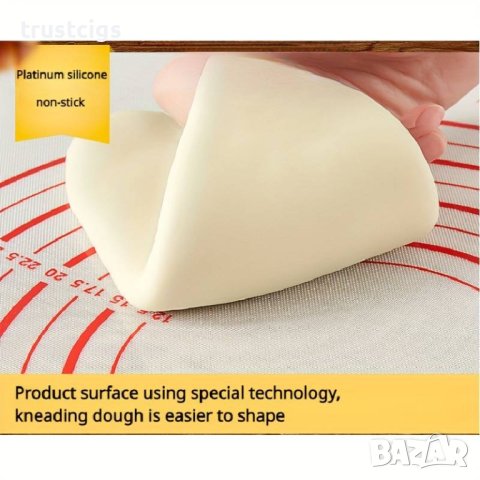 Силиконова подложка за месене и точене на брашно 60/40, снимка 4 - Аксесоари за кухня - 44501090