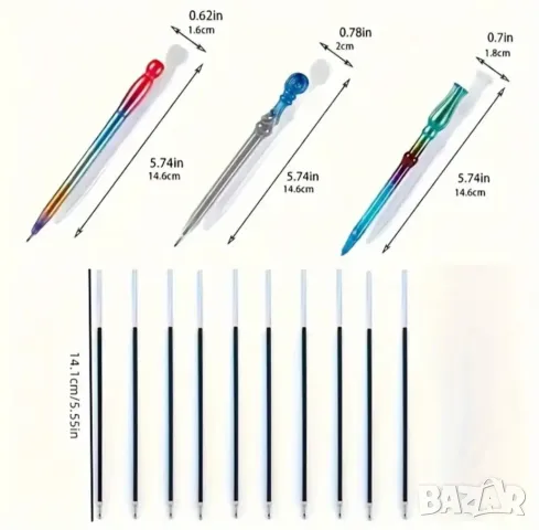 Молд к-т 3 вида химикалки + пълнители, снимка 2 - Форми - 49692761