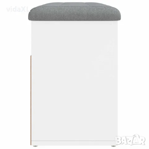 vidaXL Пейка за обувки, бяла, 82x32x45,5 см, инженерно дърво, снимка 7 - Маси - 56148149