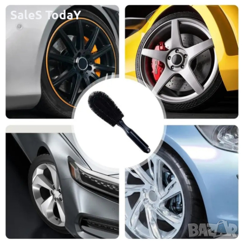 Четка за джанти, мека четка с гумирана ръкохватка, снимка 3 - Части - 42255693