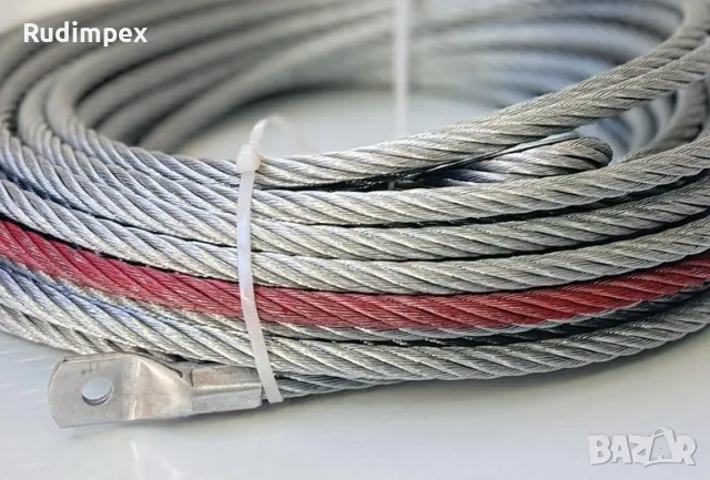 Стоманено въже за лебедка 9.5mm / 26 m, снимка 3 - Аксесоари и консумативи - 48819906