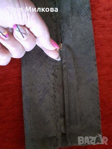 Дамски ластичен панталон имитация на змийска кожа, снимка 5 - Панталони - 34566194