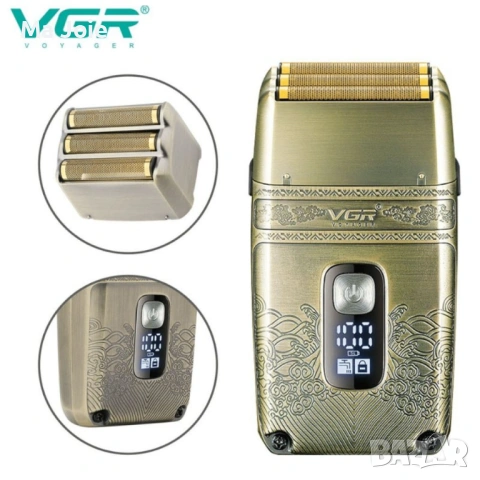 Електрическа самобръсначка с тройна титанова мрежа V-335