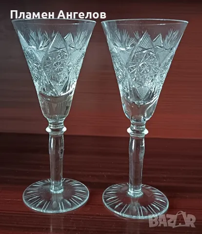 Кристални чаши. Стар Български кристал. 