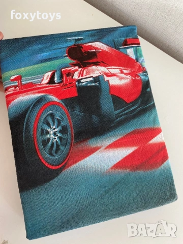 Детски спален комплект Формула 1/Formula 1, 140×200 cm, 70×90 cm, снимка 5 - Спално бельо и завивки - 48465165