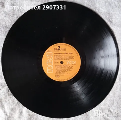 Грамофонна плоча Mario Lanza "Unvergessen". RCA, Германия, снимка 4 - Грамофонни плочи - 49091559