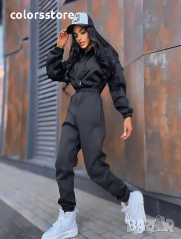 Дамски гащеризон с цип Back to black, снимка 3 - Гащеризони - 48828429