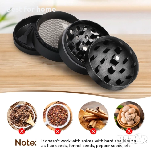 Anpro Билкарска мелничка от висококачествена цинкова спла, снимка 6 - Чопъри и пасатори - 52533536