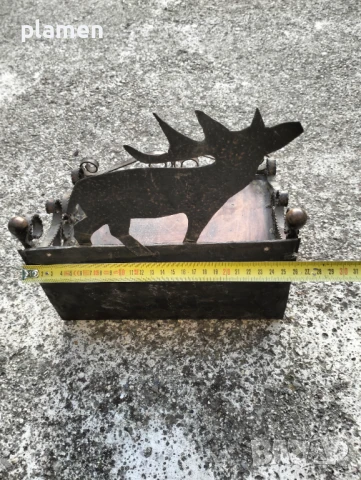 Стара медна етажерка, снимка 3 - Антикварни и старинни предмети - 51227659