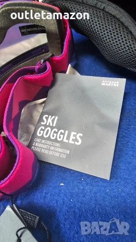 Ски очила OutdoorMaster PRO без рамка, розови , снимка 5 - Зимни спортове - 52745714