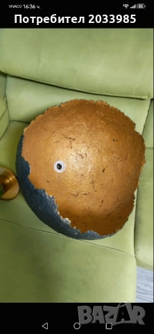 Лампа от папиамаше. , снимка 4 - Настолни лампи - 52923019