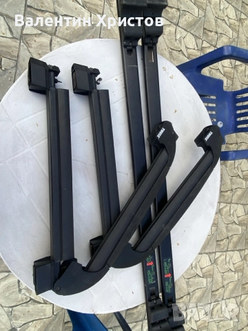 ски багажник Thule за 4 чифта ски + подарък напречни греди, снимка 13 - Аксесоари и консумативи - 55786341