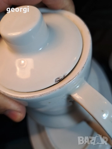 български порцелан плато чайник каничка и чаша 30/4, снимка 7 - Сервизи - 52730072