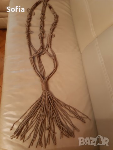 Ратанови Кошница и голям панер/Макраме голямо за висяща саксия за дома или вилата, снимка 4 - Декорация за дома - 31805412