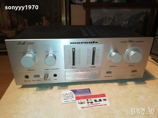 marantz pm200 stereo amplifier-made in japan 0412201816, снимка 6 - Ресийвъри, усилватели, смесителни пултове - 31016640