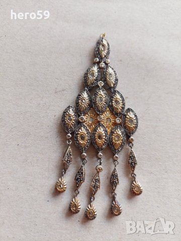 Дамско златно колие(медальон) с диаманти-злато,сребро , снимка 5 - Колиета, медальони, синджири - 42795288