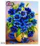 Диамантен гоблен Сини цветя във ваза