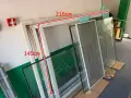 310811  ПВЦ PVC дограма прозорец 145 /216 см 115 евро mz   - един отварям прозорец , с комарник , въ, снимка 1