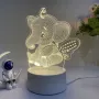 Холограмна 3D LED лампа Летящо Слонче, снимка 4