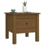 vidaXL Странични масички 2 бр меденокафяви 40x40x39 см бор масив, снимка 6
