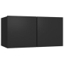 vidaXL Окачен TВ шкаф, черен, 60x30x30 см(SKU:804511, снимка 1 - Шкафове - 44528490