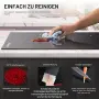 Електрически стъклокерамичен плот за вграждане AMZCHEF с 2 зони (1 двойна), 30см, снимка 7