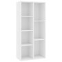 vidaXL Шкаф библиотека, бял, 50x25x106 см, ПДЧ（SKU:801107, снимка 1 - Шкафове - 44196026