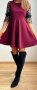Стилна дамска рокля бордо, снимка 1 - Рокли - 44375086
