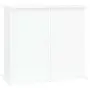 vidaXL Поставка за аквариум, бяла, 81x36x73 см, инженерно дърво, снимка 1
