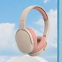 Аудио слушалки, безжични, Bluetooth 5.1, Потискане на шума, розово , снимка 2
