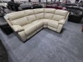 Кремав кожен ъглов диван "Moreno" - естествена кожа, снимка 1 - Дивани и мека мебел - 39711725