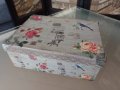 ретро кутия Винтидж от Париж с цветя и птици, снимка 1 - Декорация за дома - 38824362