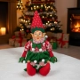 Коледен Елф – декоративна фигура с меки крачета и празнично облекло, снимка 5
