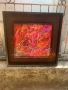 картина абстракция в червено  , снимка 1