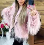 дамско палто с дълъг косъм , снимка 1