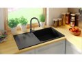 Кухненска Мивка от Гранит модел Ибиса 900 x 500 Supreme Черен, снимка 3