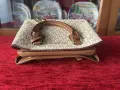 чанта Michael Kors Sheila в цвят ванилия с кафяви дръжки, снимка 4