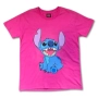 Нова детска тениска с дигитален печат Стич (Stitch) в цвят циклама, снимка 1
