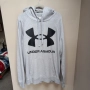 Under Armour сиво худи – 2XL – голямо лого – джоб тип “pouch” сиво за мъже мъжко суичър, снимка 1