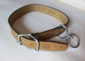 Брандиран кожен нашийник BUL-MAX с върток – 3.5 см / 70 см, снимка 1