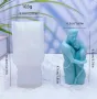 3D Двойка жена и мъж прегърнати силиконов молд форма калъп свещ гипс декор смола, снимка 2