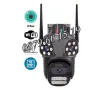 Безжична WiFi IP камера с 3 обектива 10MPx, нощно виждане, 360°, iCSee, снимка 1